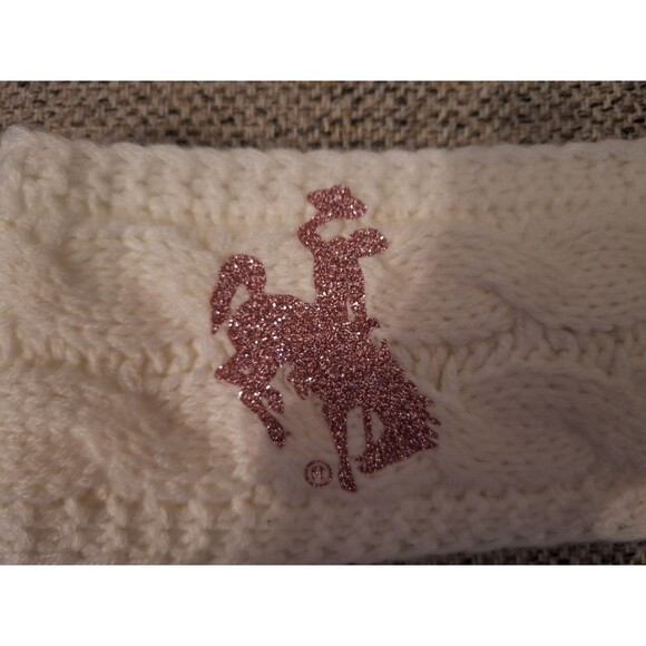 C C Women's Fleece Lined Sequin Embellished Knit Headband Ear Wrap Ivory - Picture 2 of 7